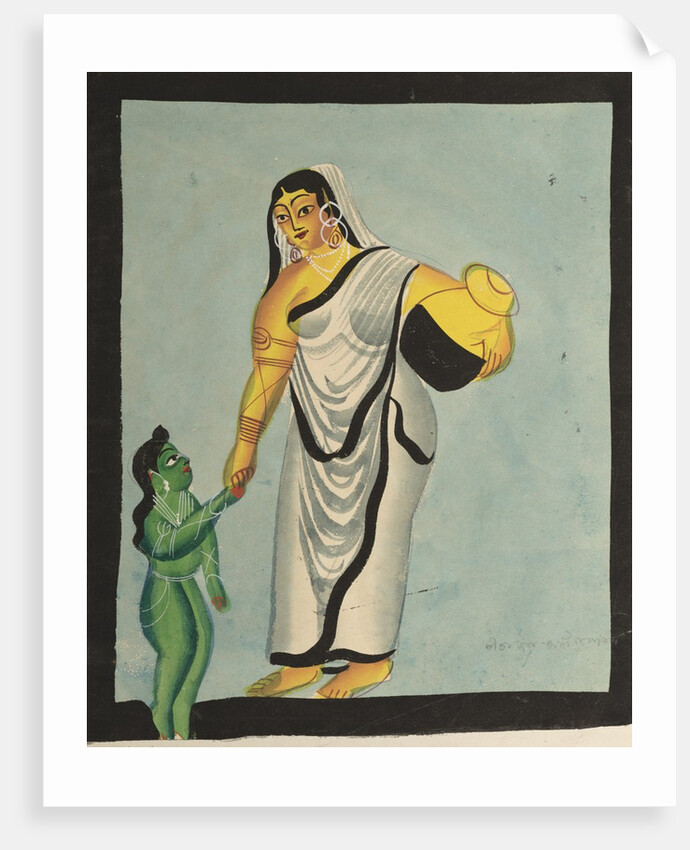 Yasoda Taking the Infant Krishna for a Walk, 1800s by Unknown