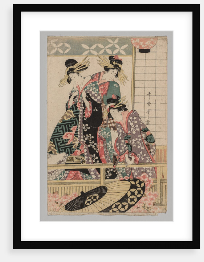 Yoshiwara Women Looking into the Street at Springtime, 1753-1806 by Unknown