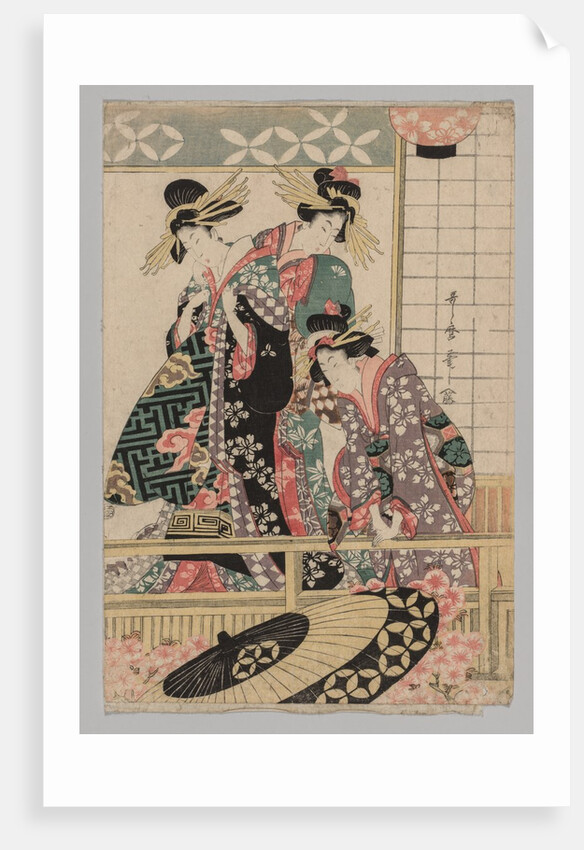 Yoshiwara Women Looking into the Street at Springtime, 1753-1806 by Unknown