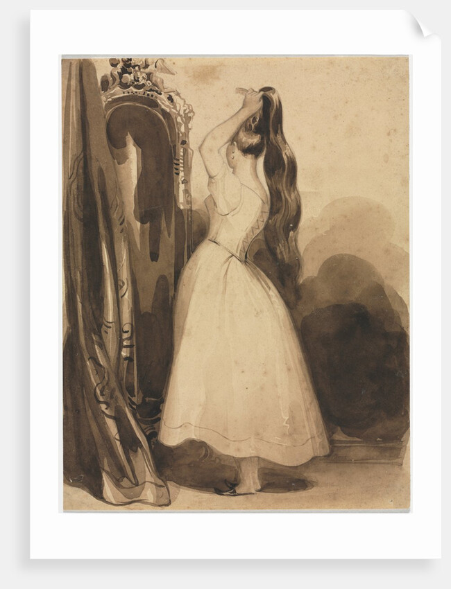 Young Woman Combing Her Hair, 1800s, before 1857 by Achille Devéria