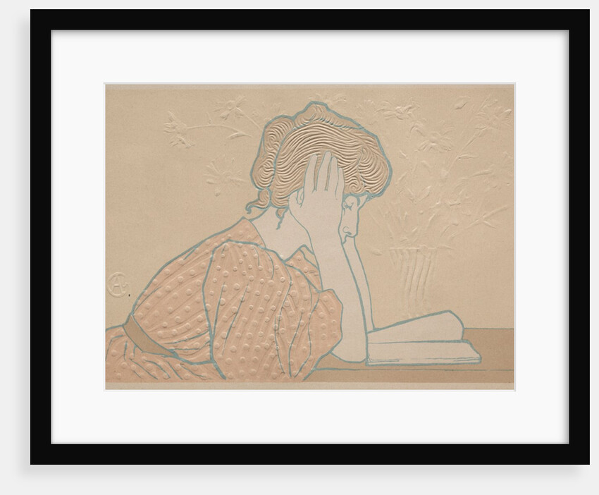 Young Woman Reading, 1896 by Alexandre-Louis-Marie Charpentier