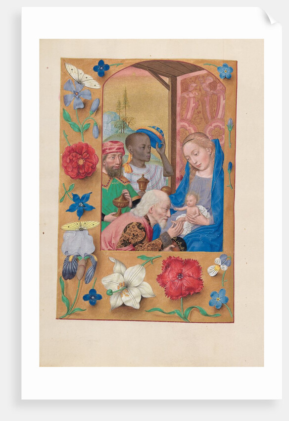 Hours of Queen Isabella the Catholic, Queen of Spain: Fol. 136v, Adoration of the Magi, c. 1500 by Master of the First Prayerbook of Maximillian