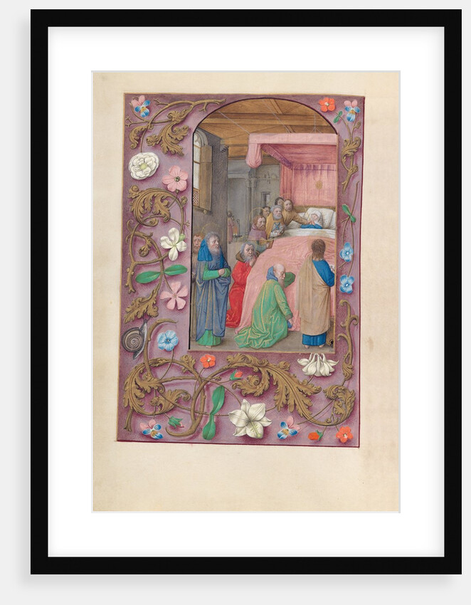Hours of Queen Isabella the Catholic, Queen of Spain: Fol. 154v, Death of the Virgin, c. 1500 by Master of the First Prayerbook of Maximillian