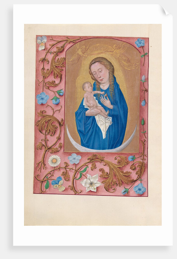 Hours of Queen Isabella the Catholic, Queen of Spain: Fol. 159v, Woman Clothed in the Sun, c1500 by Master of the First Prayerbook of Maximillian