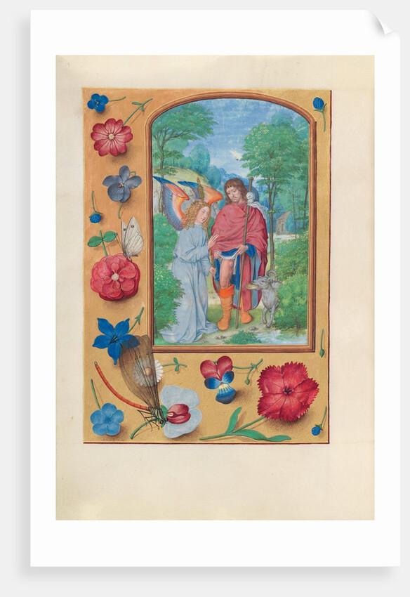 Hours of Queen Isabella the Catholic, Queen of Spain: Fol. 181v, St. Roch, c. 1500 by Master of the First Prayerbook of Maximillian