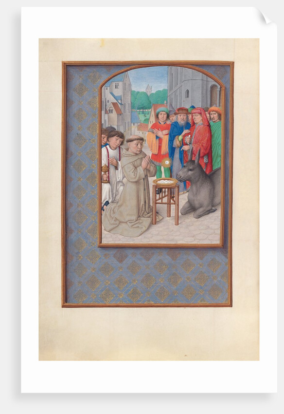 Hours of Queen Isabella the Catholic, Queen of Spain: Fol. 187v, St. Anthony of Padua, c. 1500 by Master of the First Prayerbook of Maximillian