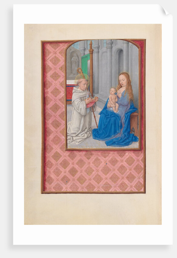 Hours of Queen Isabella the Catholic, Queen of Spain: Fol. 267v, Vision of St. Bernard, c. 1500 by Master of the First Prayerbook of Maximillian