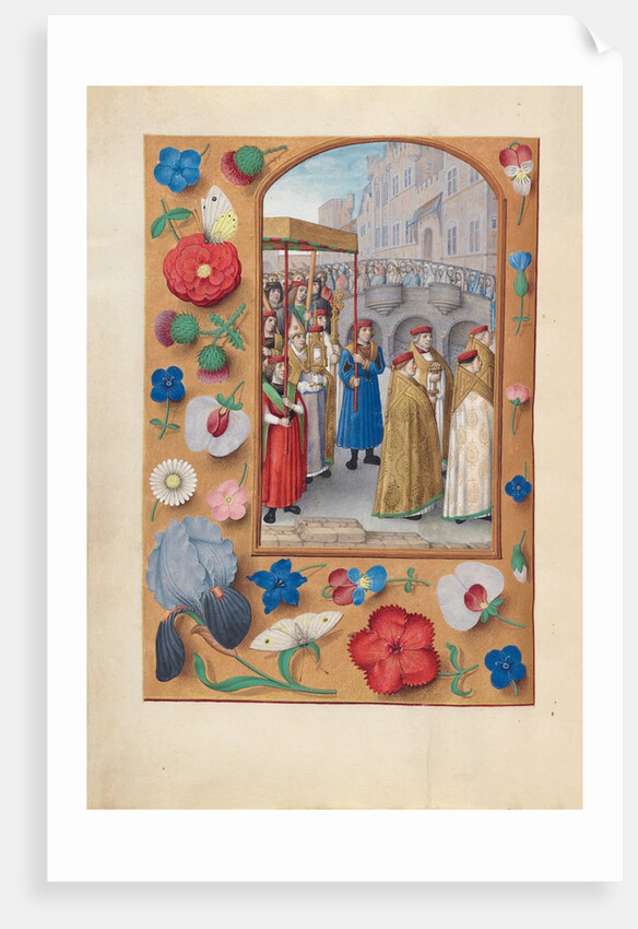 Hours of Queen Isabella the Catholic, Queen of Spain: Fol. 43v, Procession of the Sacrament, c1500 by Master of the First Prayerbook of Maximillian