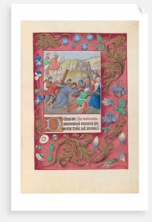 Hours of Queen Isabella the Catholic, Queen of Spain: Fol. 69r, Christ Carrying the Cross, c. 1500 by Master of the First Prayerbook of Maximillian