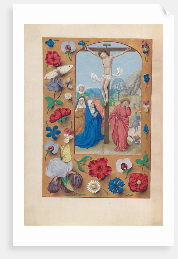 Hours of Queen Isabella the Catholic, Queen of Spain: Fol. 72v, Crucifixion, c. 1500 by Master of the First Prayerbook of Maximillian