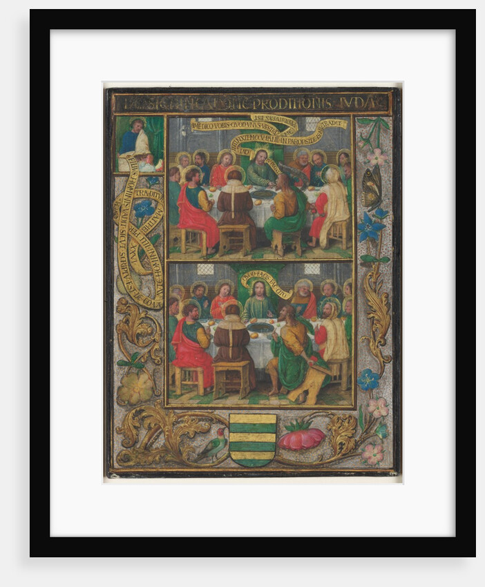 Single Leaf with Scenes from the Last Supper, c.1525-1530 by Simon Bening