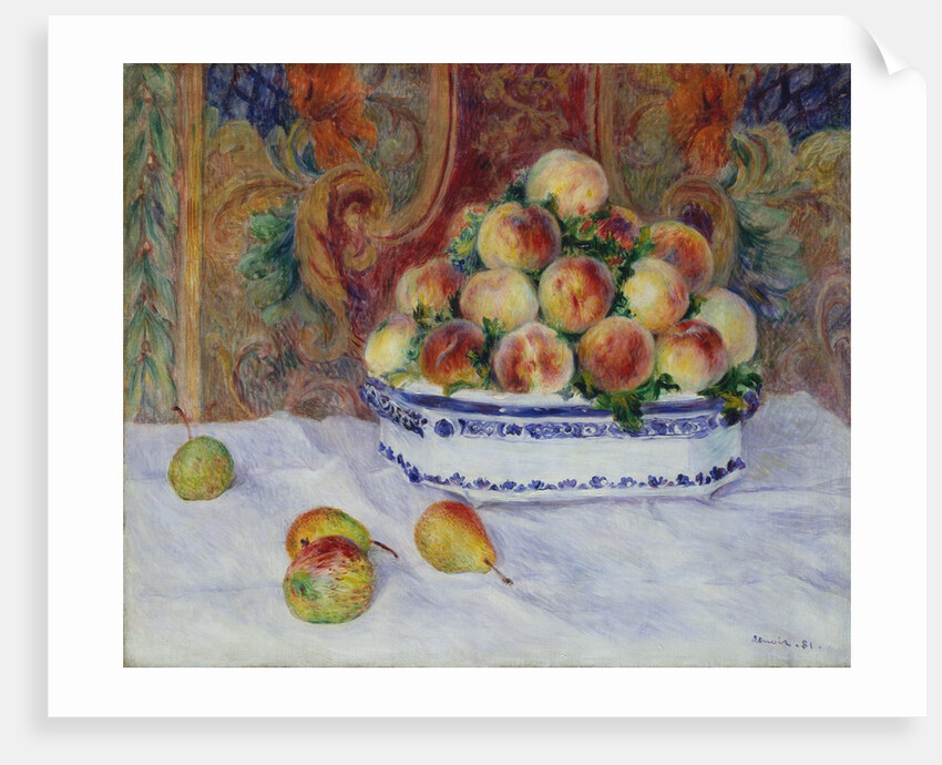 Still Life with Peaches, 1881 by Pierre-Auguste Renoir
