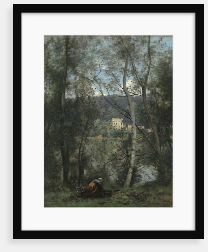 A Woman Gathering Faggots at Ville-d'Avray, ca. 1871-74 by Jean-Baptiste-Camille Corot