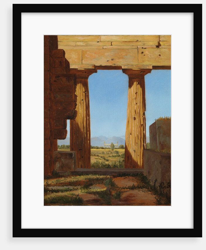 Columns of the Temple of Neptune at Paestum, 1838 by Constantin Hansen