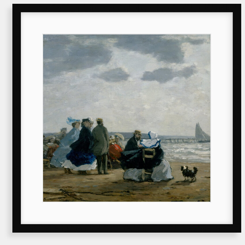 On the Beach, Dieppe, 1864 by Eugene Louis Boudin