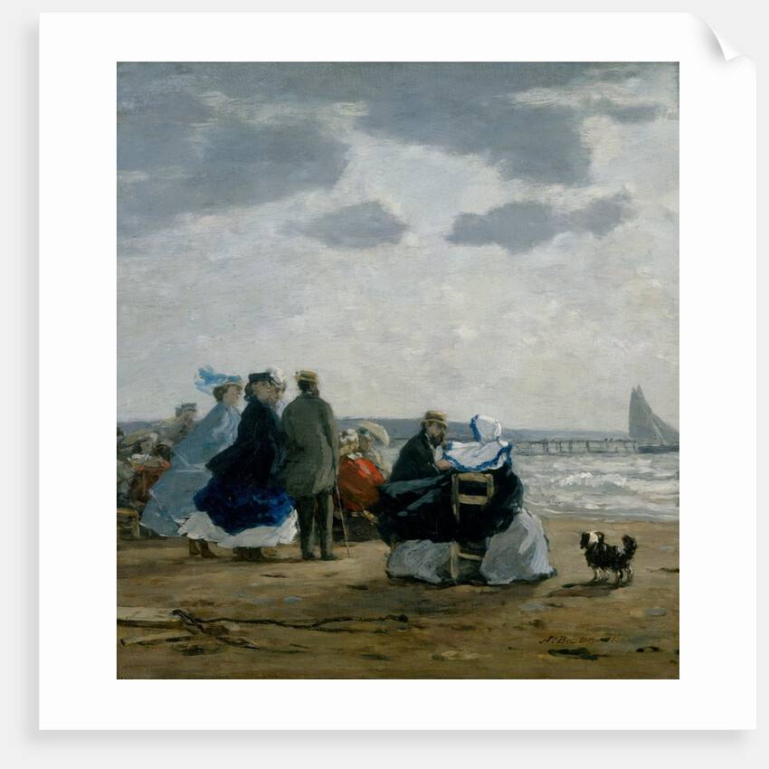 On the Beach, Dieppe, 1864 by Eugene Louis Boudin
