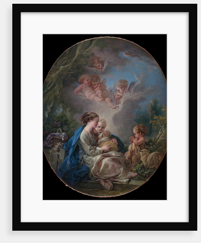 Virgin and Child with the Young Saint John the Baptist and Angels, 1765 by Francois Boucher