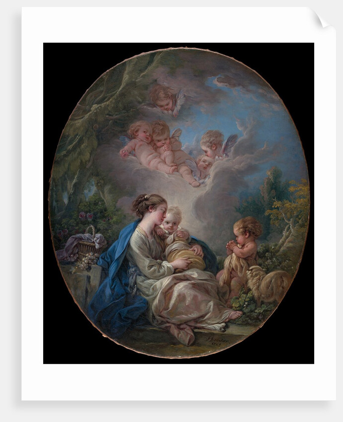 Virgin and Child with the Young Saint John the Baptist and Angels, 1765 by Francois Boucher