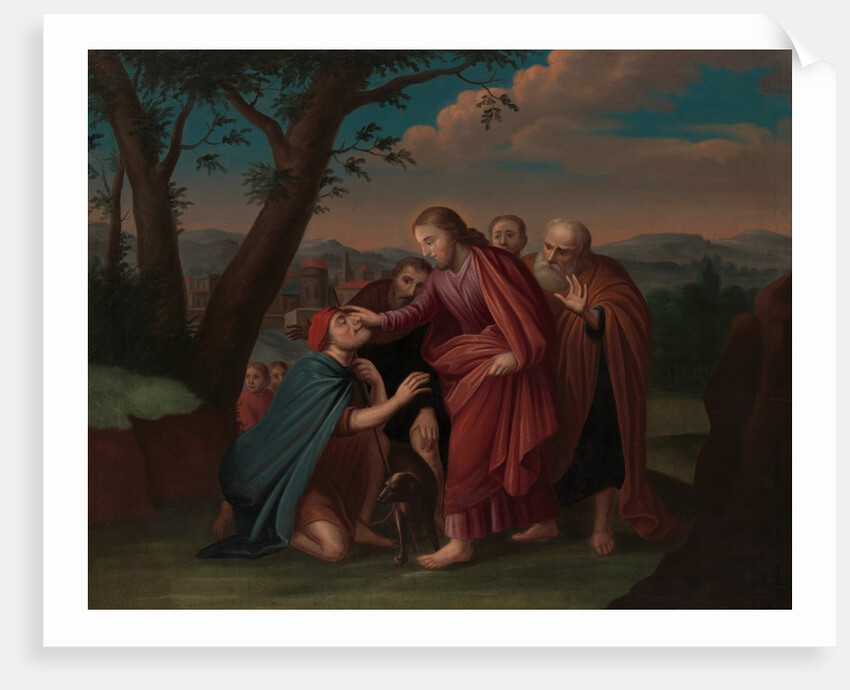 Christ Healing the Blindman, ca. 1725-30 by Gerardus Duyckinck