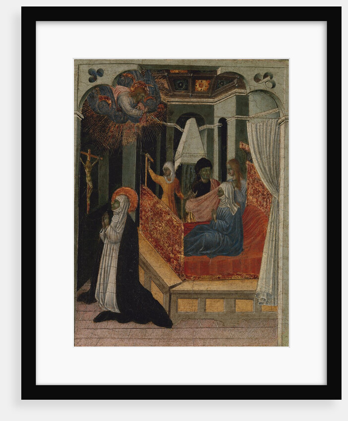 Saint Catherine of Siena Beseeching Christ to Resuscitate Her Mother, ca. 1447-65 by Giovanni di Paolo