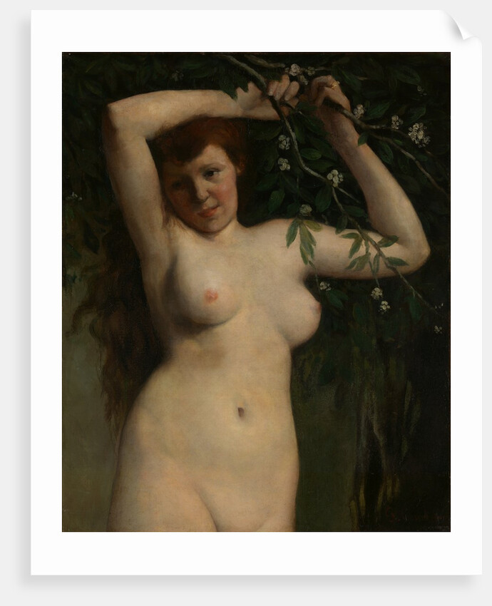 Nude with Flowering Branch, 1863 by Gustave Courbet