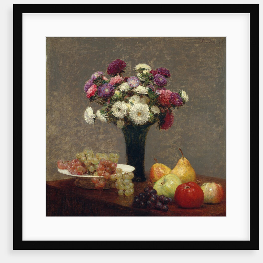 Asters and Fruit on a Table, 1868 by Henri Fantin-Latour