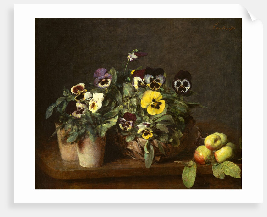 Still Life with Pansies, 1874 by Henri Fantin-Latour