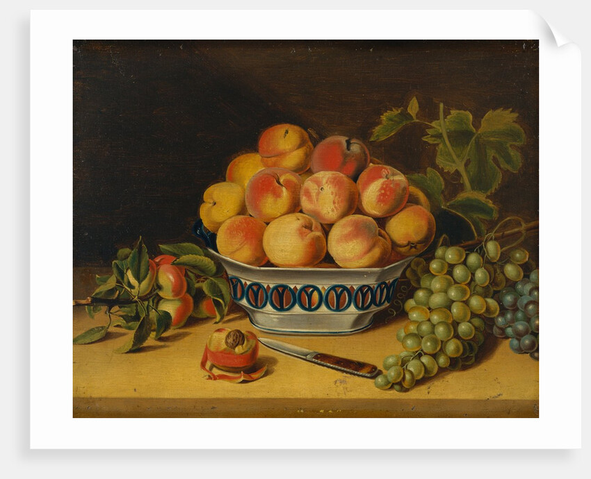 Still Life: Peaches and Grapes, ca. 1825 by John Archibald Woodside