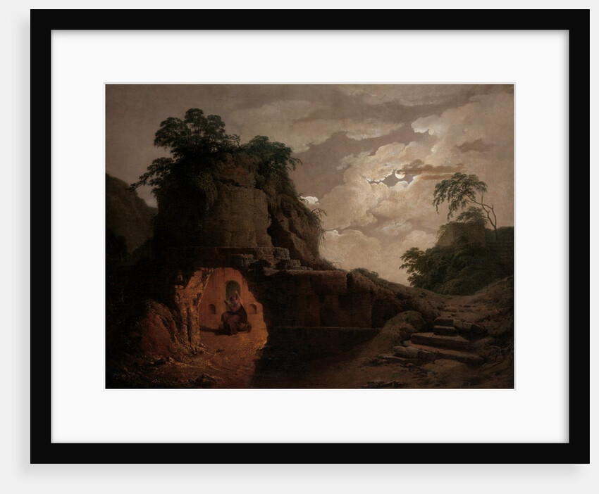 Virgil's Tomb by Moonlight, with Silius Italicus Declaiming, 1779 by Joseph Wright of Derby