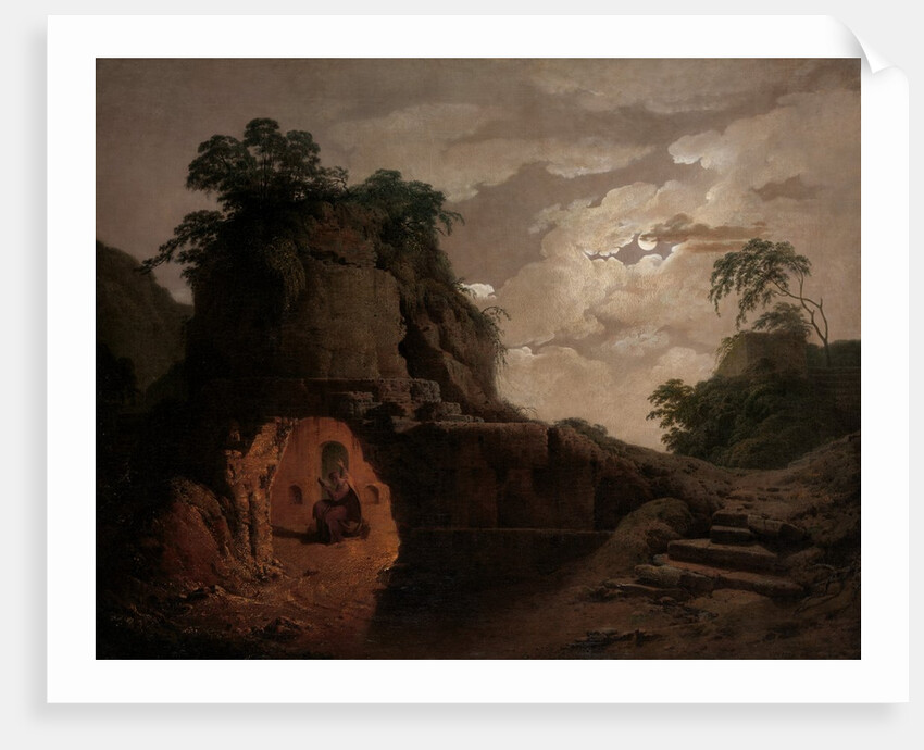 Virgil's Tomb by Moonlight, with Silius Italicus Declaiming, 1779 by Joseph Wright of Derby
