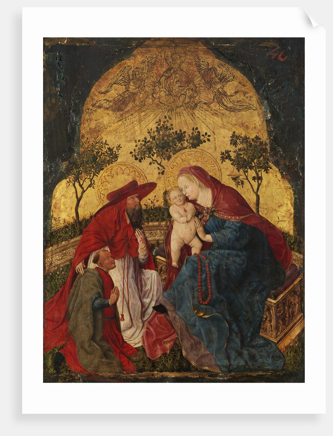 Virgin and Child with a Donor Presented by Saint Jerome, ca. 1450 by Master of the Munich Bavarian Panels