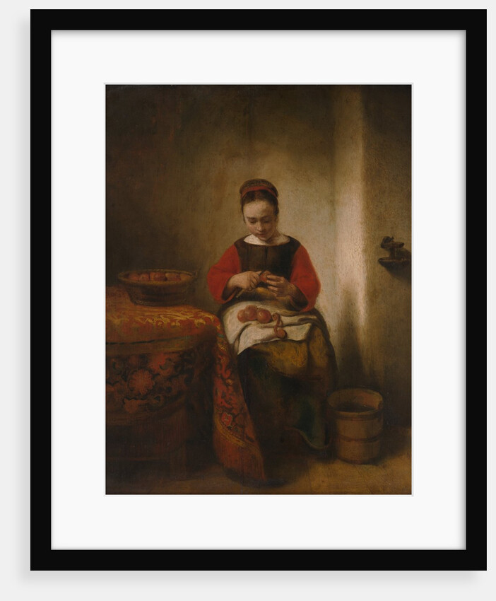 Young Woman Peeling Apples, ca. 1655 by Nicolaes Maes