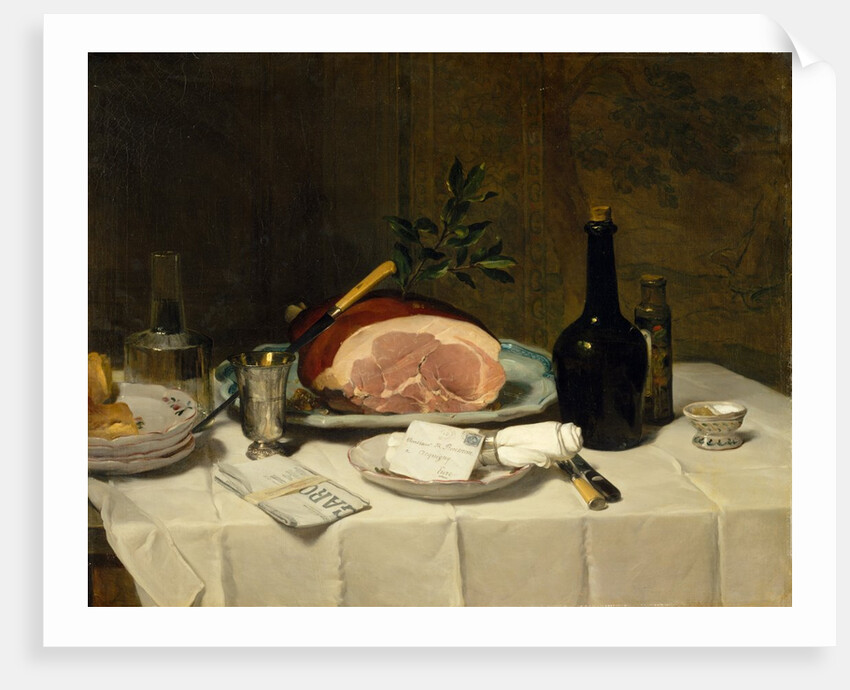 Still Life with Ham, 1870s by Philippe Rousseau
