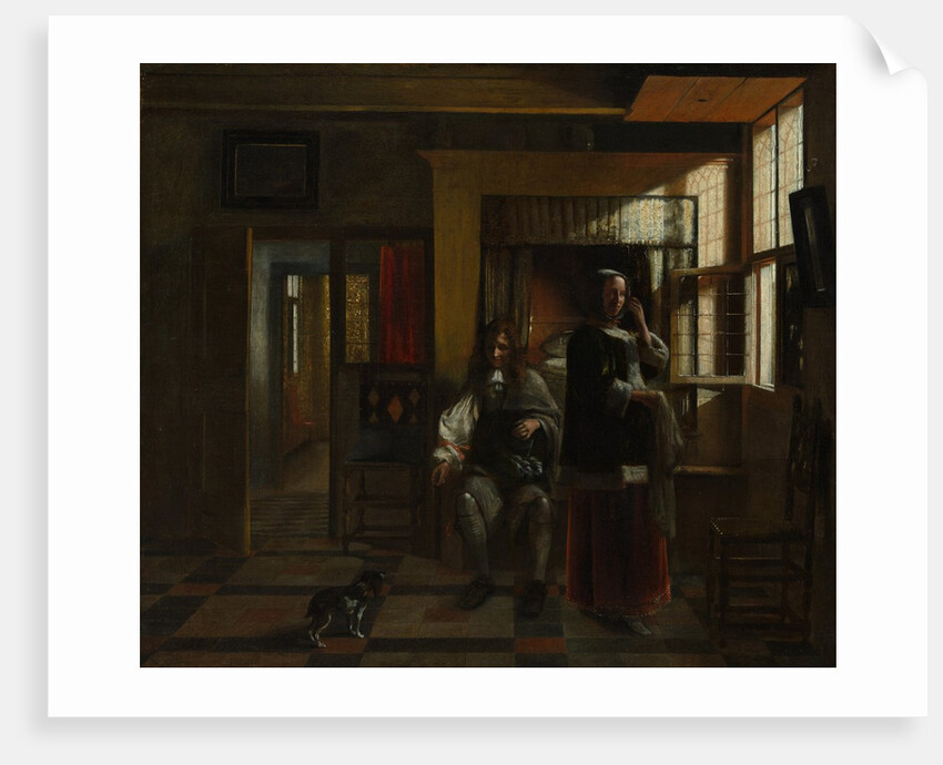 Interior with a Young Couple, probably ca. 1662-65 by Pieter de Hooch