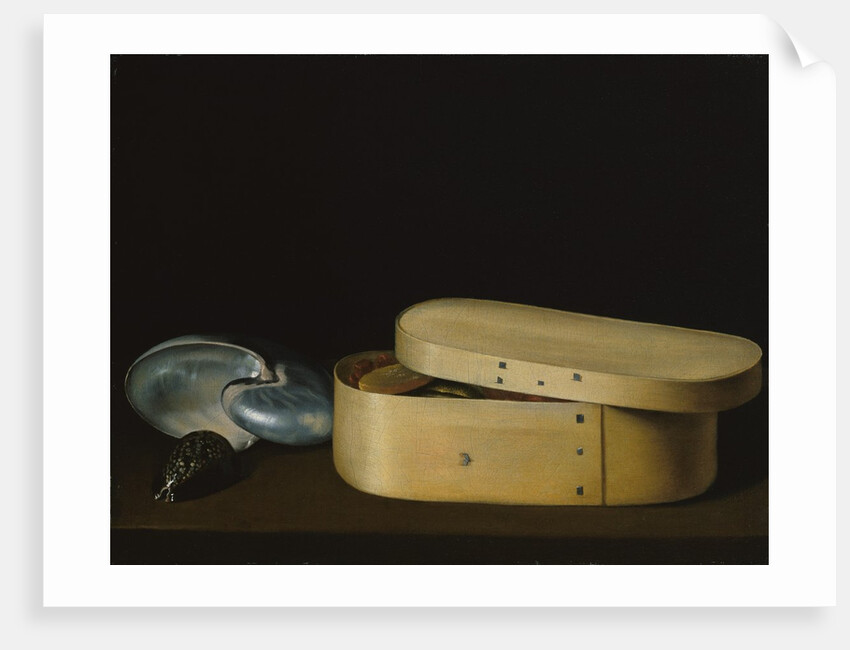 Still Life with Shells and a Chip-Wood Box, late 1620s by Sebastian Stoskopff