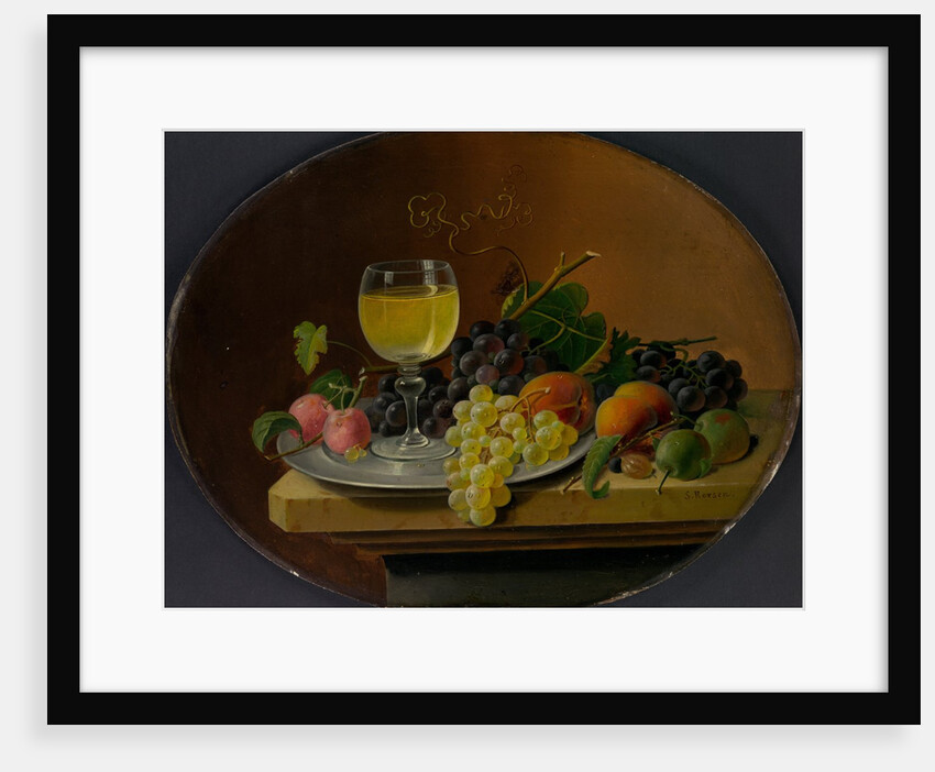 Still Life Fruit and Wine Glass, 1865-70 by Severin Roesen