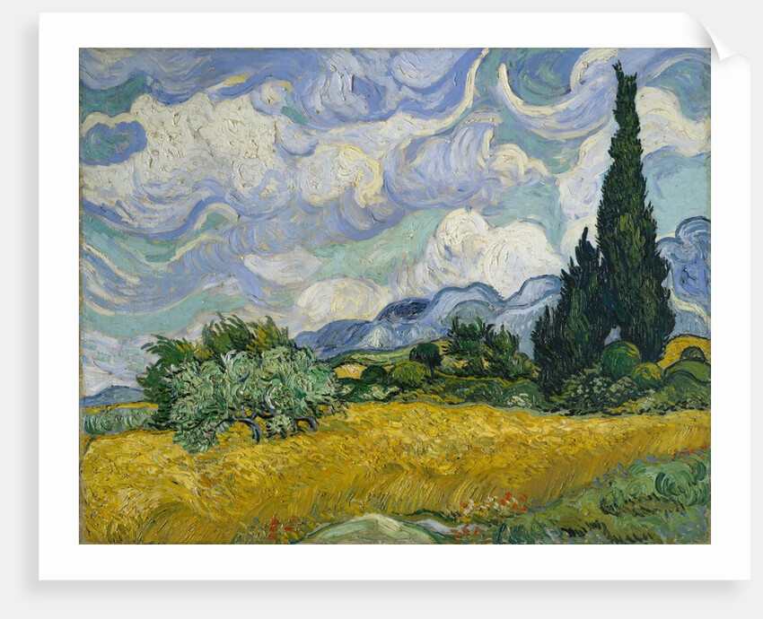 Wheat Field with Cypresses, 1889 by Vincent van Gogh