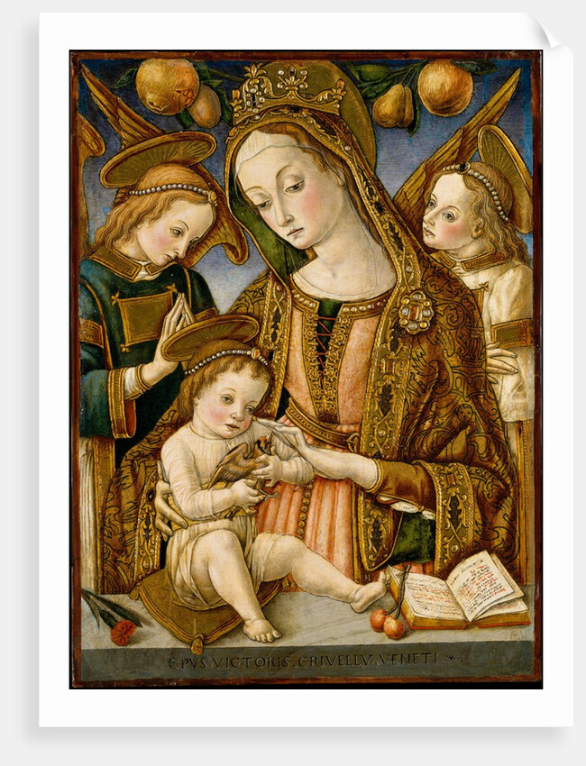 Madonna and Child with Two Angels, ca. 1481-82 by Vittore Crivelli