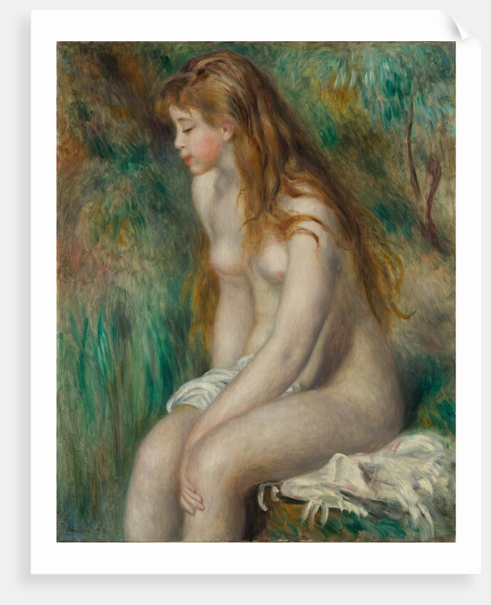 Young Girl Bathing, 1892 by Pierre-Auguste Renoir