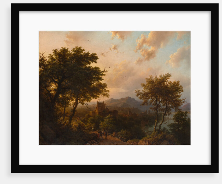 Sunset on the Rhine, 1853 by Barend Cornelis Koekkoek