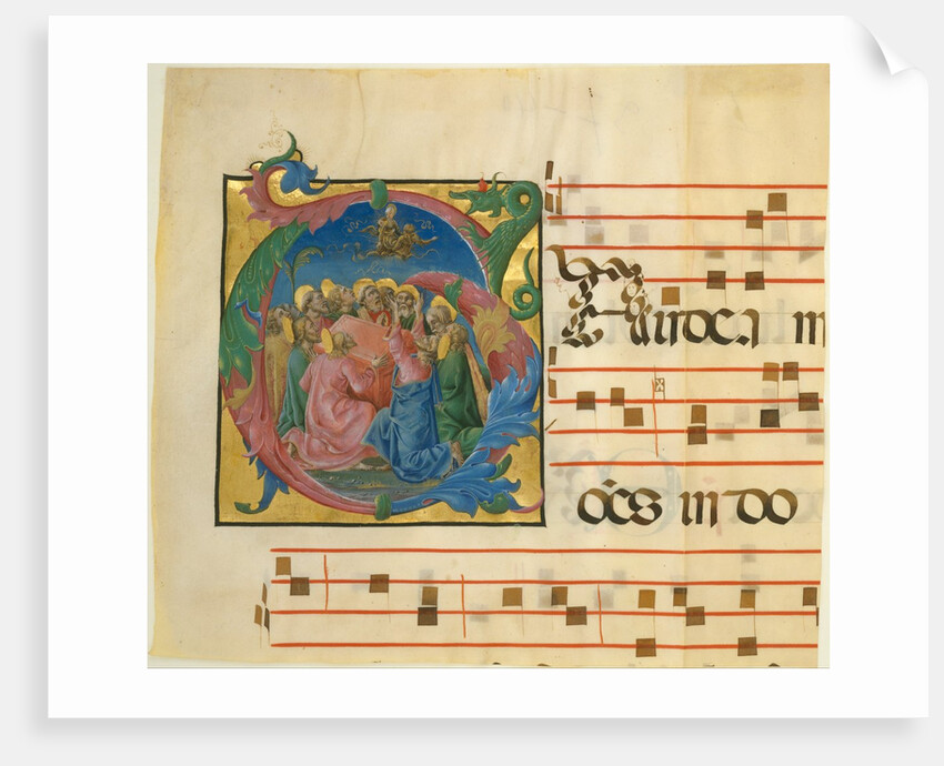 Manuscript Illumination with the Assumption of the Virgin in an Initial G, 1450-60 by Cosmè Tura