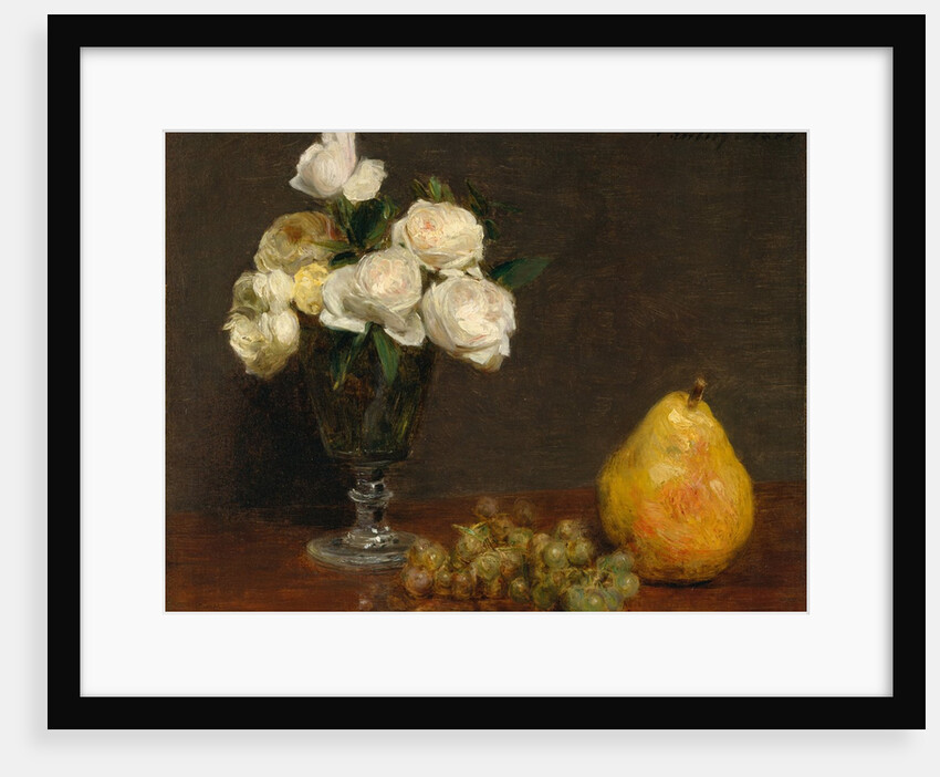 Still Life with Roses and Fruit, 1863 by Henri Fantin-Latour