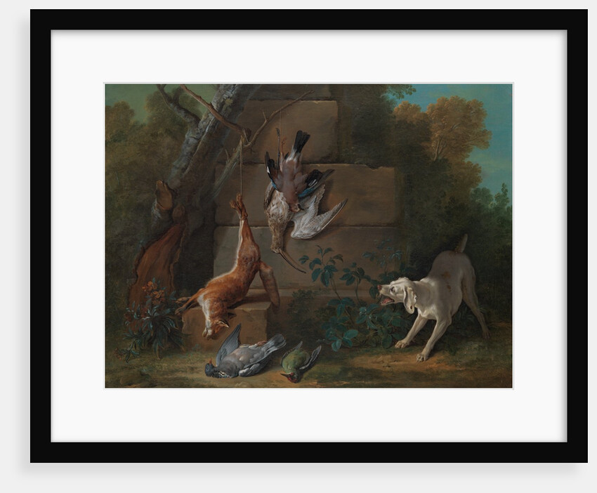 Dog Guarding Dead Game, 1753 by Jean-Baptiste Oudry