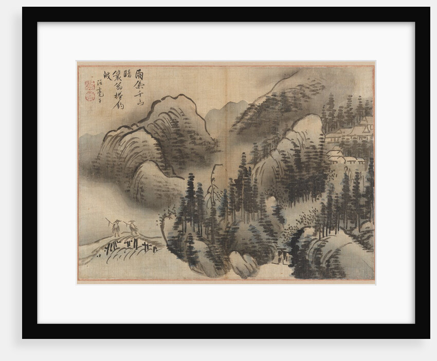 Rainy Landscape, late 18th century by Kim Sugyu