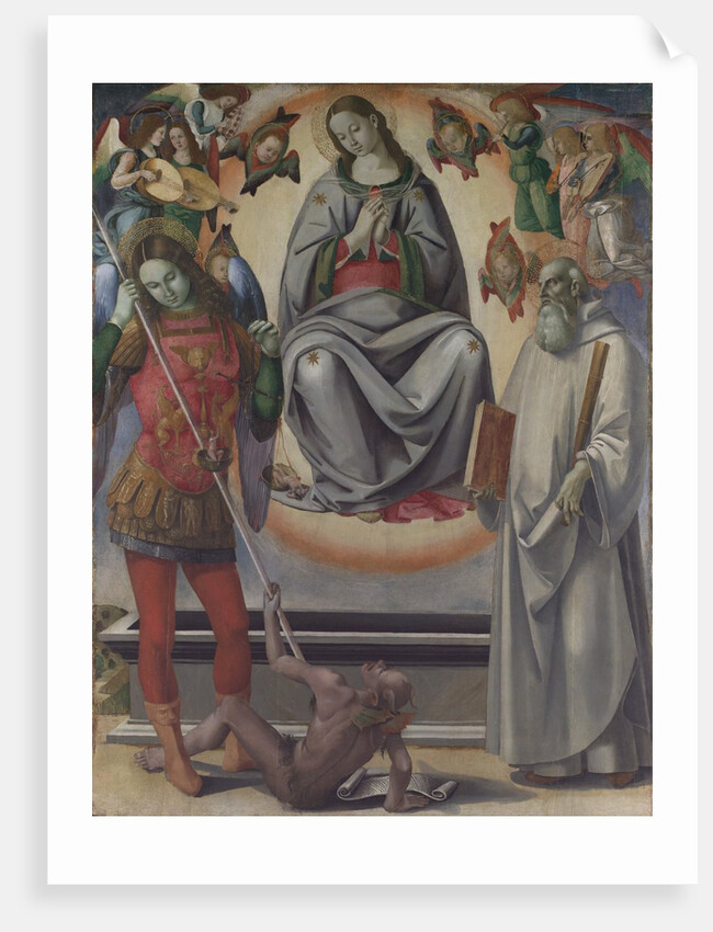 The Assumption of the Virgin with Saints Michael and Benedict, ca. 1493-96 by Luca Signorelli