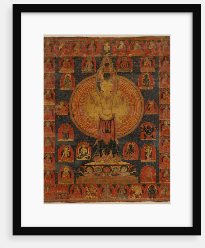 Thousand-Armed Chenresi, a Cosmic Form of the Bodhisattva Avalokiteshvara, 14th century by Unknown