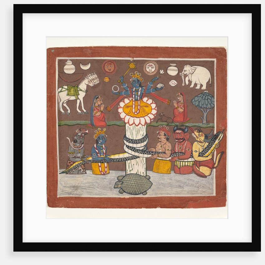 The Churning of the Ocean of Milk, ca. 1780-90 by Unknown