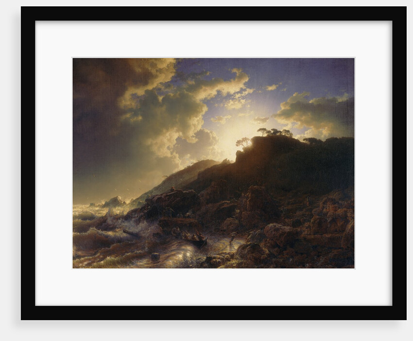 Sunset after a Storm on the Coast of Sicily, 1853 by Andreas Achenbach