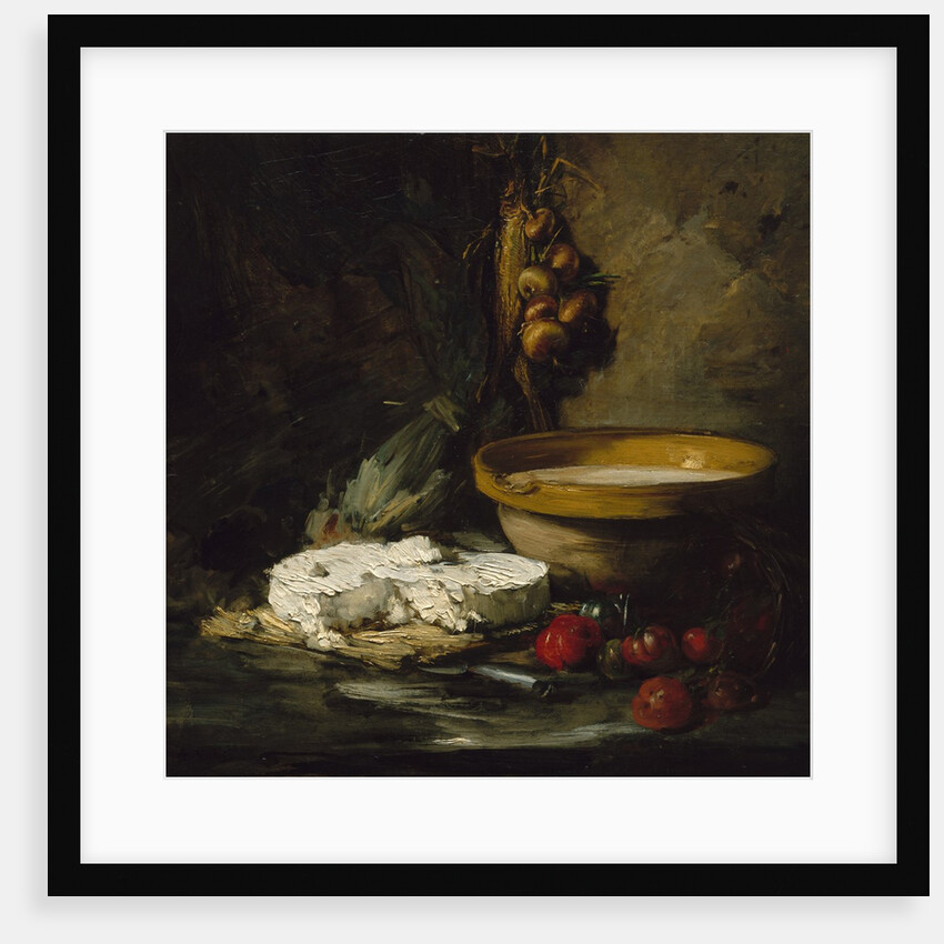 Still Life with Cheese, probably late 1870s by Antoine Vollon