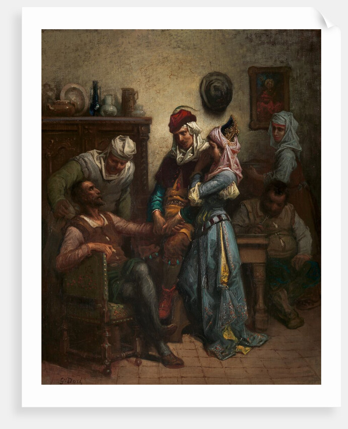 Don Quixote and Sancho Panza Entertained by Basil and Quiteria, 1863? by Gustave Doré
